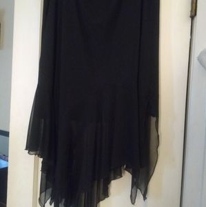 Black, handkerchief skirt, by Fashion Bug, size Lg